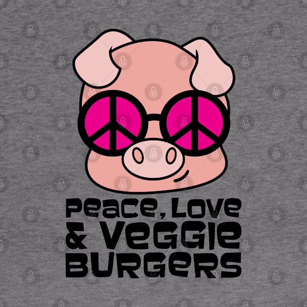 Peace Love Veggie Burgers by defytees